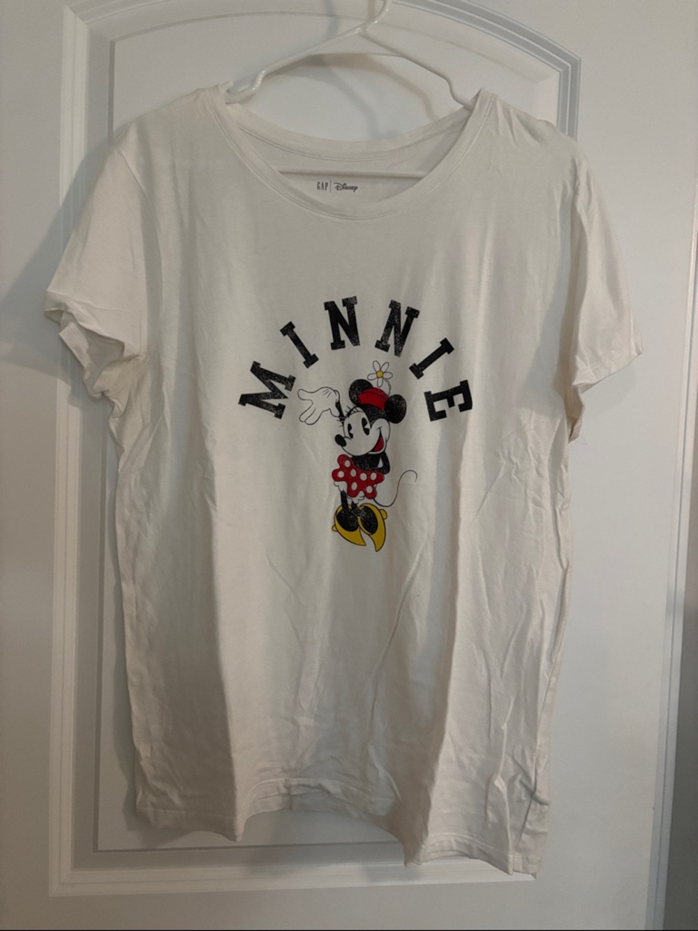 GAP White Minnie Mouse Short Sleeve Tee
